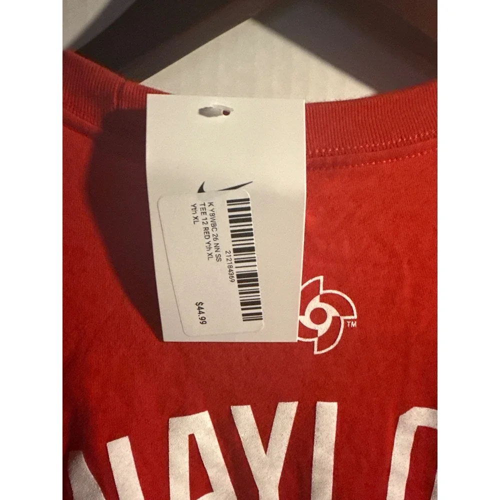 Nike Canada World Baseball Classic Bo Naylor 12 Red Youth XL‎ T-Shirt WBC New